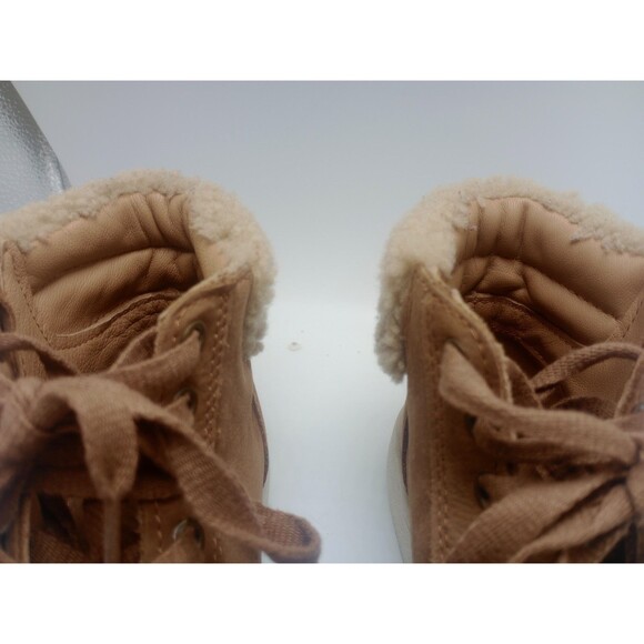 UGG Chestnut Leather High Top Lace Up Zipper Boots 1019716 Womens Sz 8 - Picture 6 of 12
